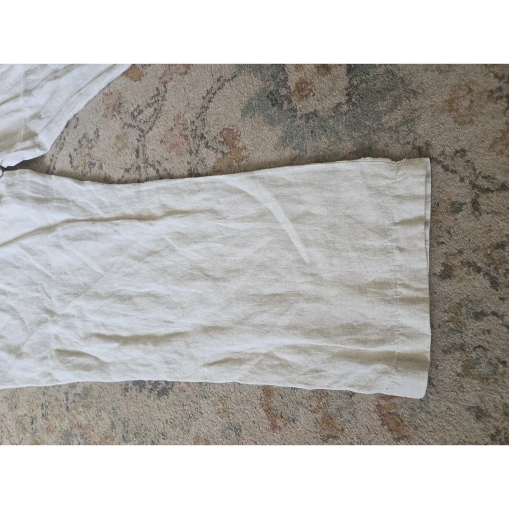 Caribbean Big Mens Linen Drawstring Elastic Waist Pants 48x30 EUC Beach Wedding